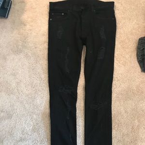 Black ripped jeans